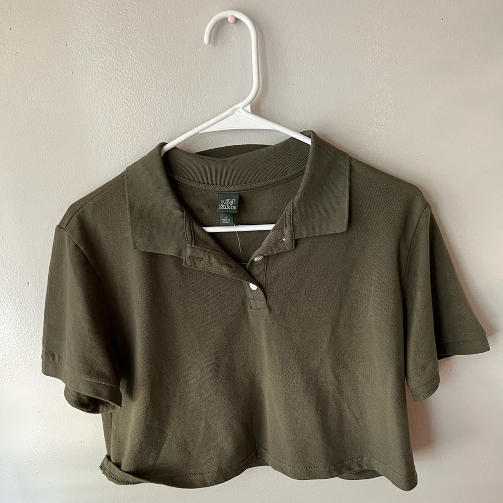 Green Crop Top